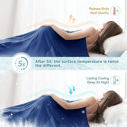 EASELAND Cooling Comforter King, Cold Touch Fabric Absorbs Body Heat, - Image 4