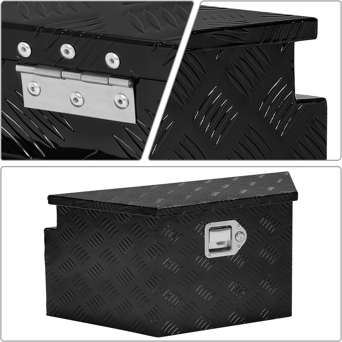 dna motoring trailer tongue box, lockable aluminum truck on a desk or shelf