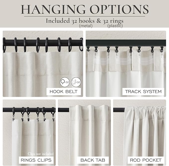 Drapes 84 Inch Length 2 Panels Set - Image 4