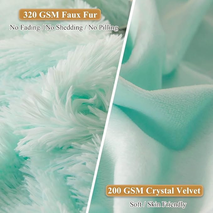 XeGe Faux Fur Throw Pillow Cases, Plush Shaggy Ultra Soft Pillow Covers - Image 4