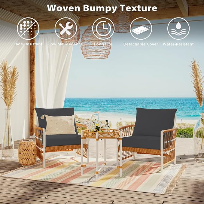 Sundale Outdoor Olefin Deep Seat Cushion, Patio Chair Cushion and Pillow - Image 8