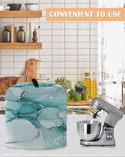 Turquoise Marble Stand Mixer Dust Cover - Image 4
