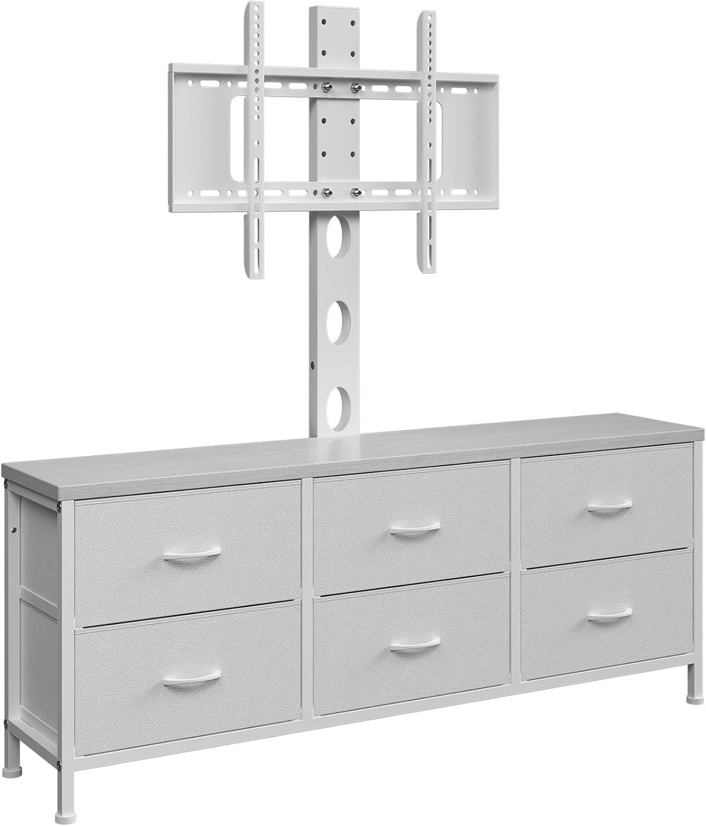 TV Stand with Mount, Fabric Dresser with 6 Drawers for 32/45/55/60/65/75 inch...