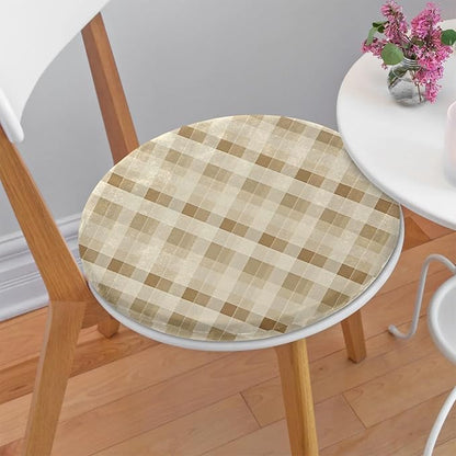 Farmhouse Check Foam Padded Seat Cushion by Shoblo