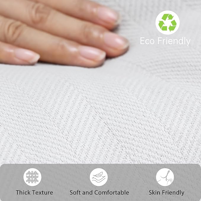 ZWJD Cream Pillow Covers 12x20 Set of 2 Chenille Throw Pillow Covers - Image 4