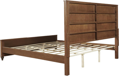 merax king size wood bed frame with fluted on a desk or shelf