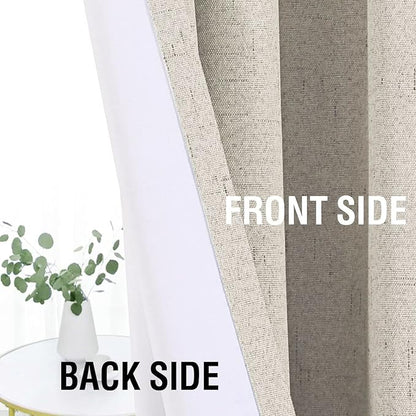 H.VERSAILTEX Linen Look 100% Blackout Curtains 63 Inches Long - Image 6