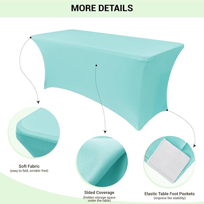 Obstal 6 Pack Stretch Spandex Table Covers - Image 3