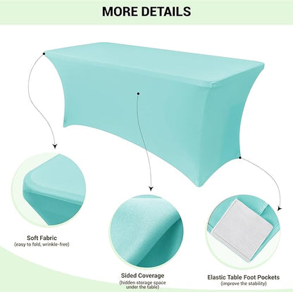 Obstal 6 Pack Stretch Spandex Table Covers - Image 3