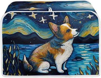 ZFRXIGN Corgi Toaster Cover Small Appliance Covers Starry Night Toaster Cover 2 by ZFRXIGN