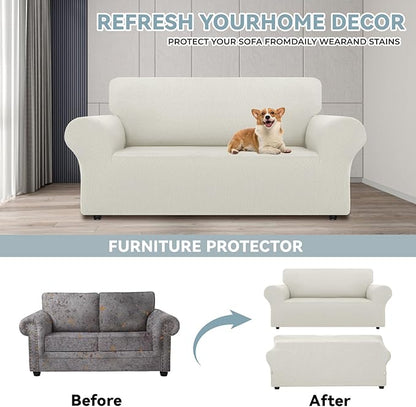 LURKA Stretch Loveseat Sofa Slipcovers 1 Piece Couch Covers - Image 3