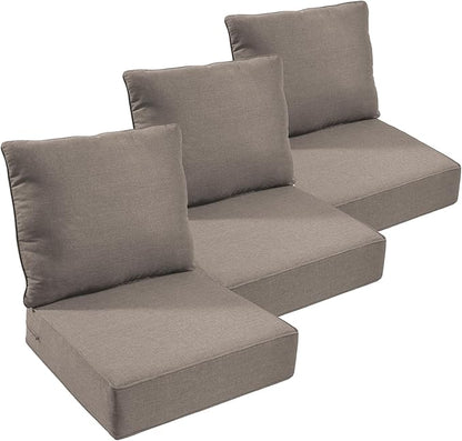 Outdoor Chair Cushions Set of 3, Waterproof 24x24 Patio Chair Cushion, Couch by moosprr