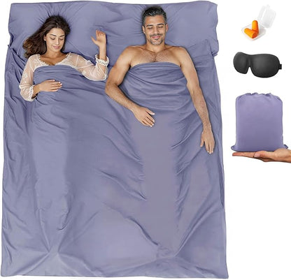 Sleeping Bag Liner, Travel Sheet & Adult Sleep Sack, Camping Sheets Travel by BREENHILL