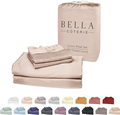 Bella Coterie Luxury Bamboo Viscose Queen Size Sheet Set | 100% Organically by BC