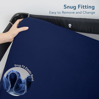 Waterproof Pack and Play Sheets Fitted 2 Pack, Compatible - Image 6