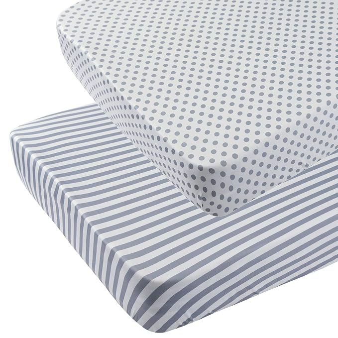 Onacosht Pack n Play Sheets 2 Pack Stretchy Jersey Knit Playard Fitted Sheets by Onacosht