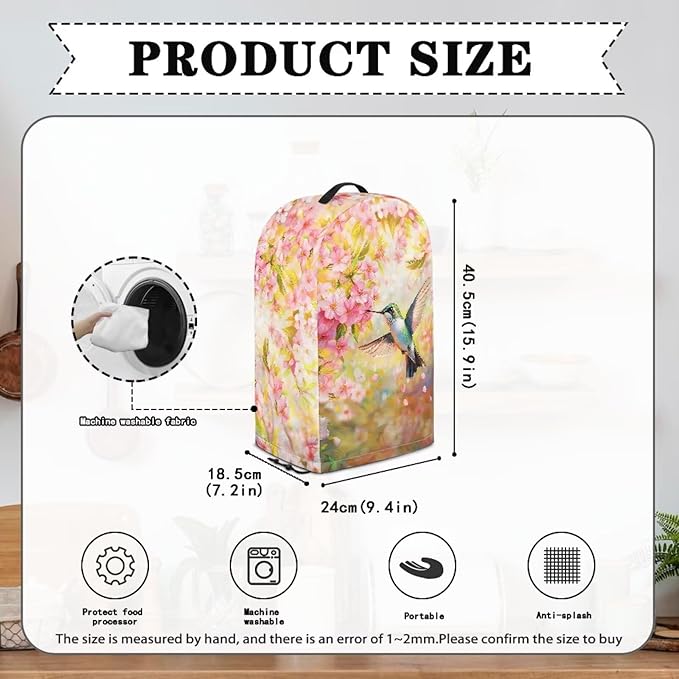 Birds Flower Blender Dust Cover Stand Mixer or Coffee Maker Appliance Covers - Image 6