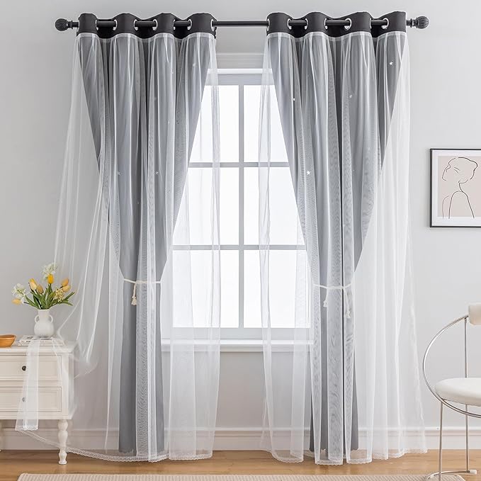 indistar Star Cutout Kids Window Blackout Curtains - Image 7