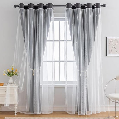 indistar Star Cutout Kids Window Blackout Curtains - Image 7