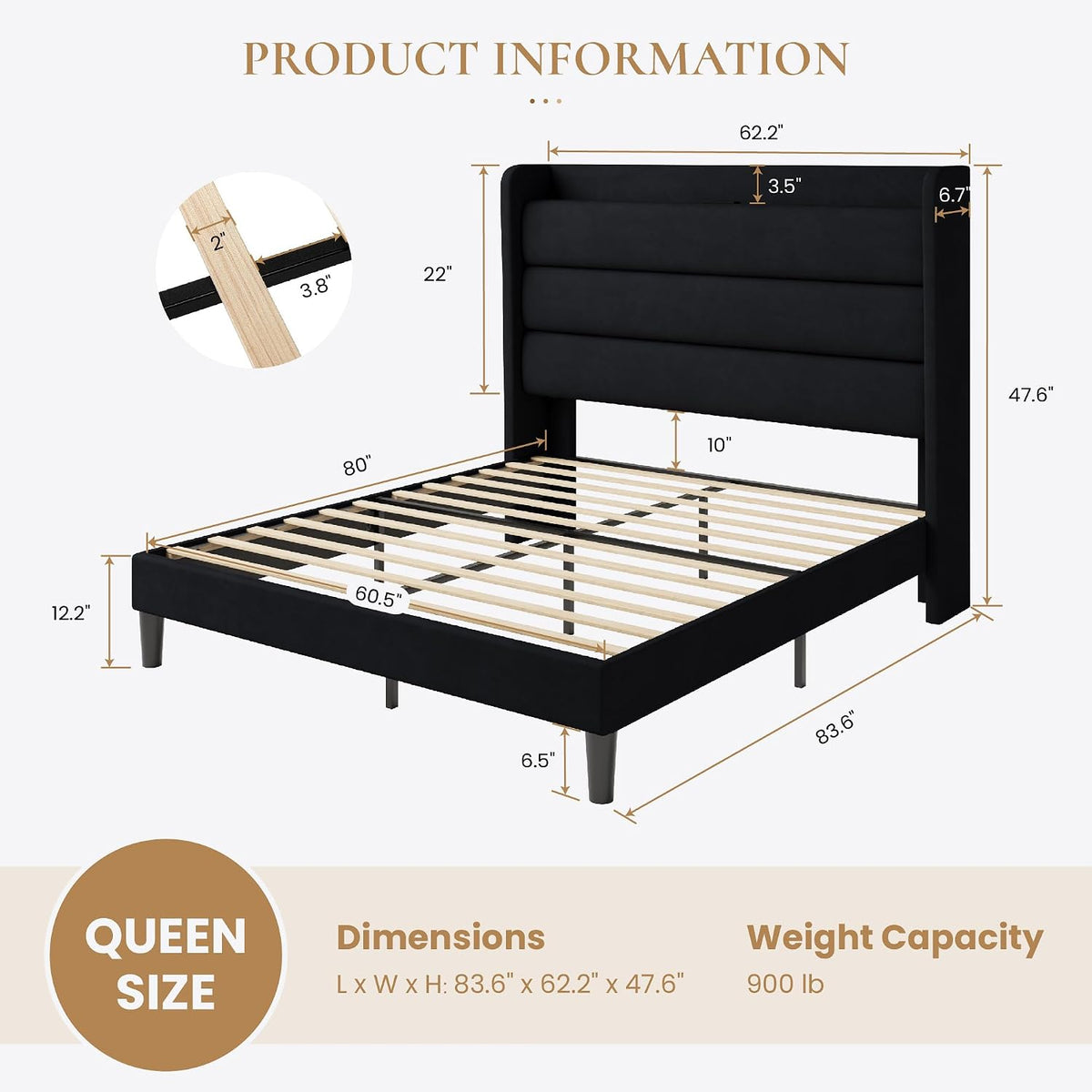 sha cerlin storage queen bed frame with charging shown in use