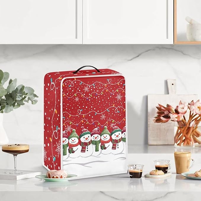 Christmas Snowflake Coffee Maker Cover Dust Protection - Image 3
