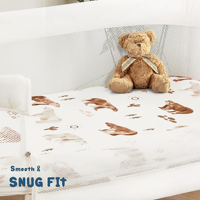 GRSSDER Stretchy Ultra Soft Bassinet Sheet 3 Pack, Universal Fit - Image 4
