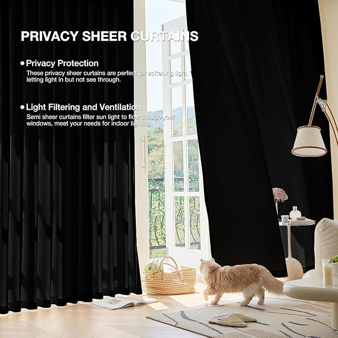 Anmao Non-See-Through Black Privacy Curtains - Image 5