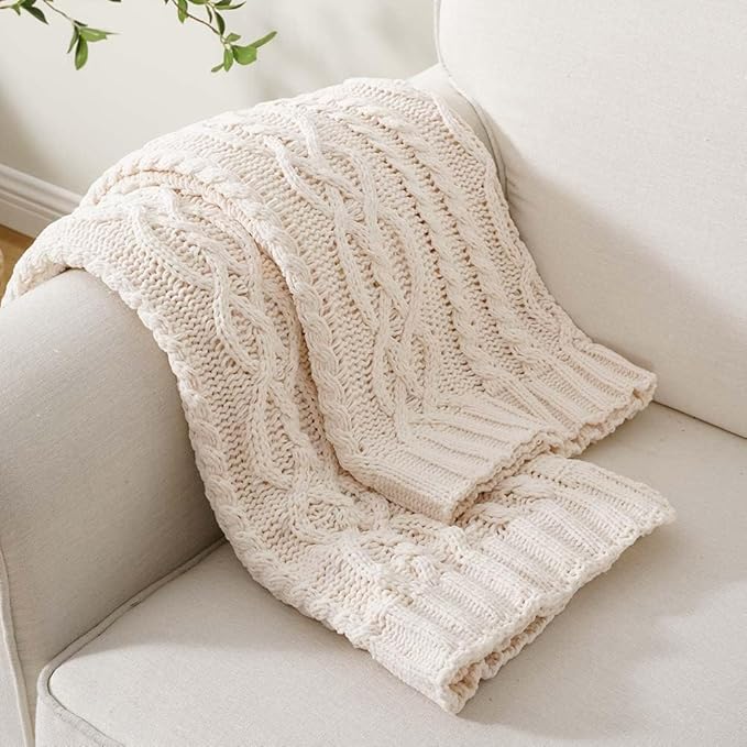 Battilo Cream White Ivory Throw Blanket - Image 7