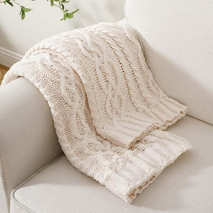 Battilo Cream White Ivory Throw Blanket - Image 7