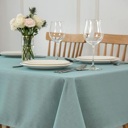 maxmill Square Tablecloth Water Resistance Antiwrinkle Spill Proof Linen by maxmill