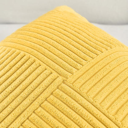 Fancy Homi 2 Packs Yellow Big Decorative Throw Pillow Covers 24x24 Inch - Image 3