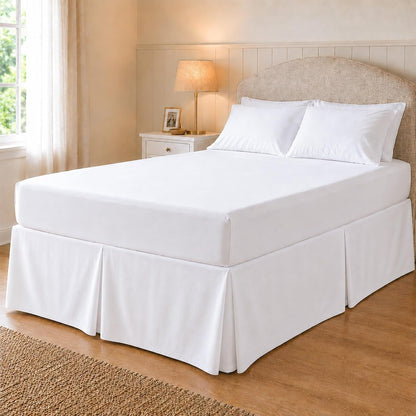arlinen pleated full bed skirt with split corners, main product view