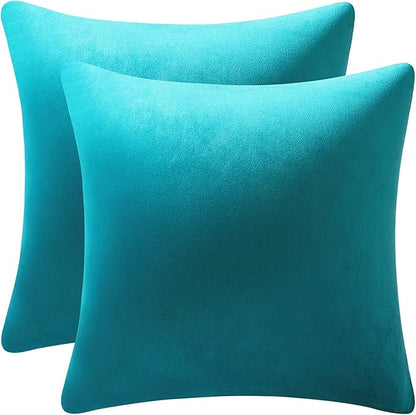 26x26 Euro Pillow Covers : 2 Pack Cozy Soft Velvet Oversized Couch Pillow Shams by DEZENE