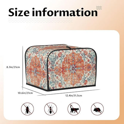 Ethnic Boho 4 Slice Toaster Cover, Waterproof Toaster Dust Cover Bread Maker - Image 6