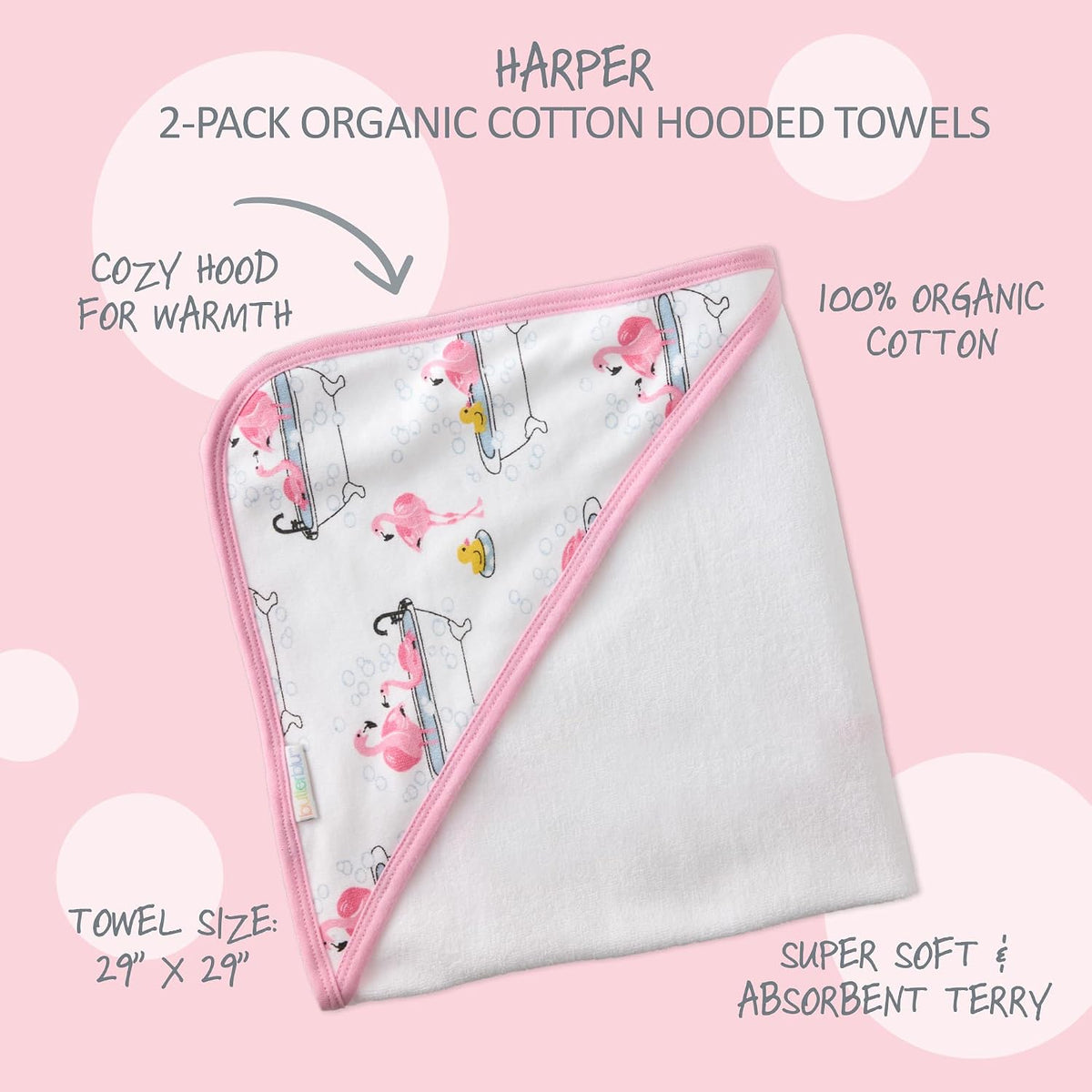 butterblu harper - 100% organic cotton hooded towels shown in use