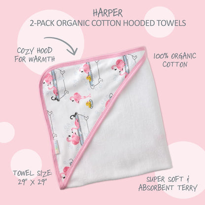 butterblu harper - 100% organic cotton hooded towels shown in use