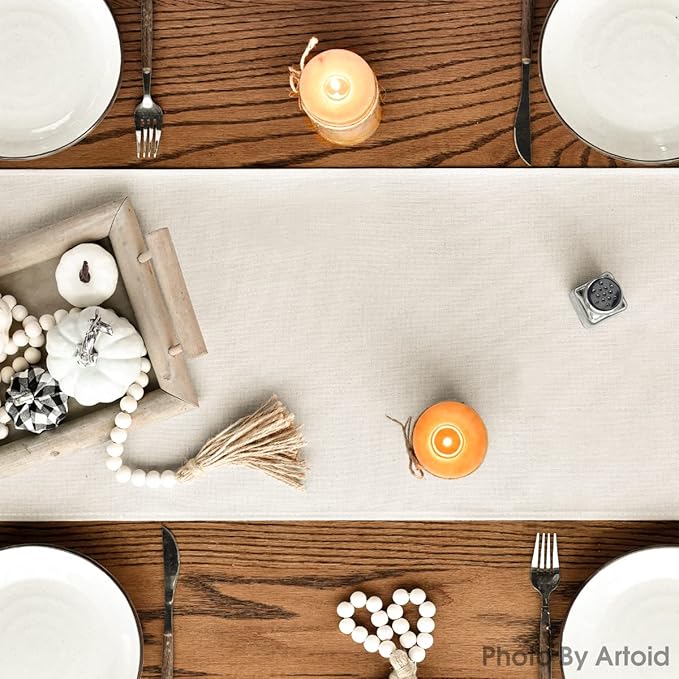 Artoid Mode Hello Pumpkin Flowers Leaves Thanksgiving Table Runner, Seasonal - Image 4
