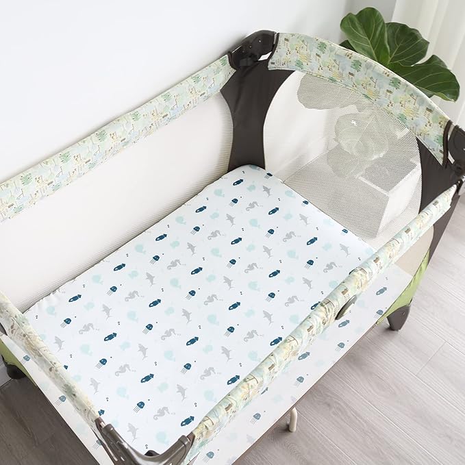 SPRINGSPIRIT Pack and Play Sheets, Pack n Play Sheets Ultra Soft, Mini Crib - Image 6