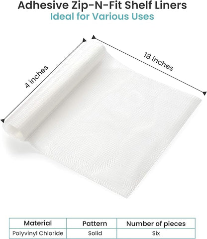 Con-Tact Brand Adhesive Zip-N-Fit Solid Grip Drawer 18" x 4', Ribbed Clear - Image 2