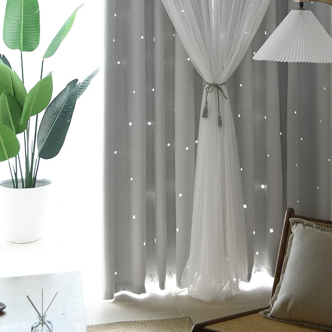 Kinryb Kids Star Cutout Curtains - Image 6