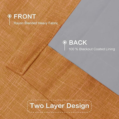 IVAPUPU Linen Pinch Pleated Blackout Curtains - Image 4