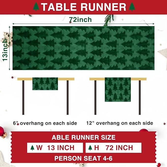 IVAPUPU Christmas Table Runner for Winter Holiday - Image 6