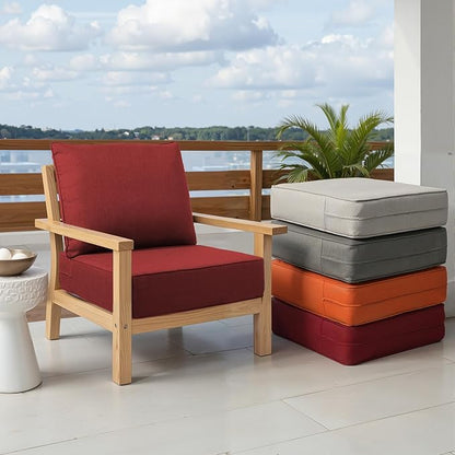 Outdoor Chair Cushions Set of 2, Waterproof 24x24 Patio Chair Cushion, Couch - Image 8