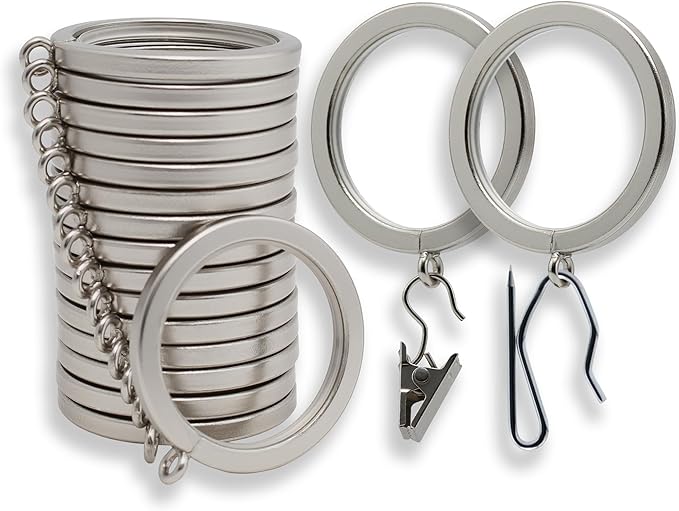 BlastHome® Luxury Curtain Rings – Premium Metal by BlastHome