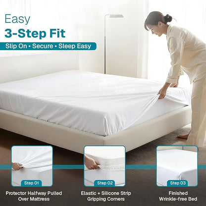 Fabdreams Organic Twin XL Size Waterproof Mattress Protector, Temperature - Image 4