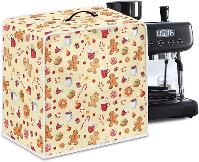 Christmas Coffee Maker Cover Dust Resistant Small Kitchen Appliance Protector by Unknown