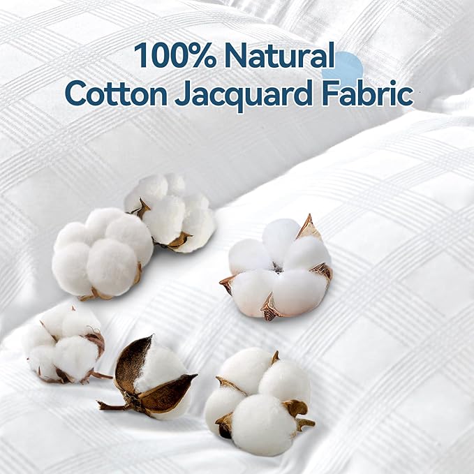 ABENE Mattress Topper for Back Pain Relief, Extra Thick Mattress Pad Pillowtop - Image 3