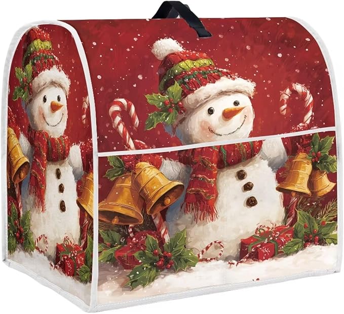 Christmas Stand Mixer Cover 4.5-5Qt Cute Mixer Cover Washable Anti-Stain by HUISEFOR