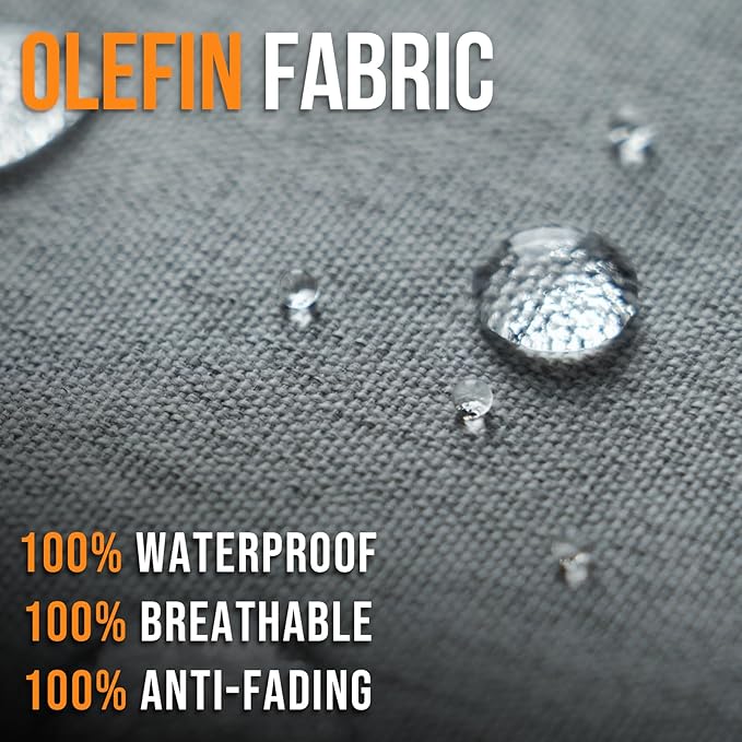 Outdoor Olefin Water-Resistant Deep Seat Cushion Set, Thickened Sofa Chair Pad - Image 7