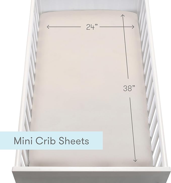 Newton Baby Fitted Mini Crib Sheets | Organic Muslin Cotton, Breathable & Soft - Image 5